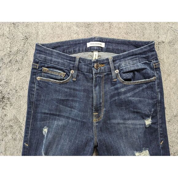 Good American Good Legs Skinny Leg Distressed Jeans Women's Size 2/26 Dark Wash - Picture 3 of 15